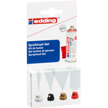 EDDING Sprühkopfset 5200-SET 4 Farben/6 Stück Blister