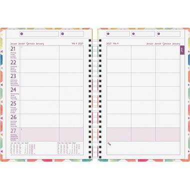 BIELLA Family Organizer Wire-O 2027 809535000027U 1W/2S farbig ML 14.5x20.5cm