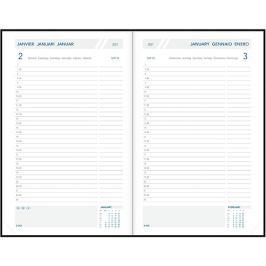 AURORA Agenda Balacron Folio 2027 FA211Z 1G/1P nero ML 14x21cm