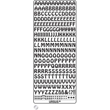 URSUS Kreativ Sticker 59110013 Buchstaben silber