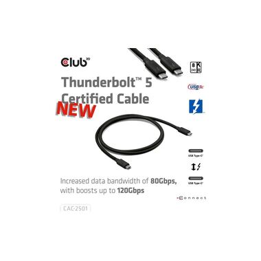 Club 3D Cavo USB CAC-2501 USB-C - USB-C 1 m