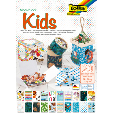 FOLIA Motivblock 48949 KIDS, 24x34cm 20 flls. ass.