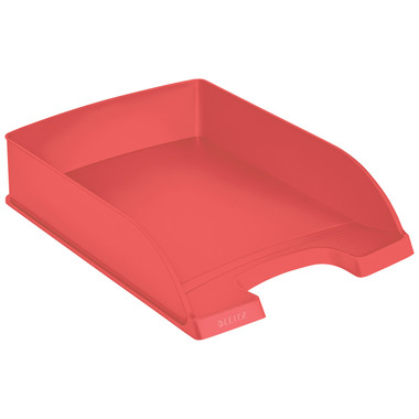 LEITZ Corbeille Courrier Recycle A4 5227-50-20 rouge, CO2 neutre