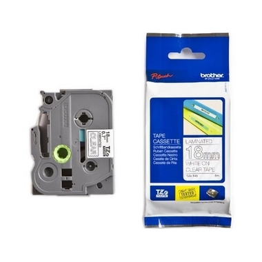 PTOUCH Nastro,plastific.bianco/chiaro TZe-145 PT-2450DX 18 mm