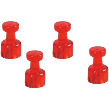 MAGNETOPLAN Support mémo magnét. 18x11mm 1666118 rouge 4 pcs.