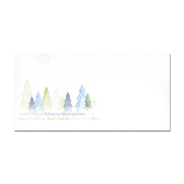 SIGEL Weihnachts-Umschlag Trees DU090 DIN lang (110x220 mm) 25 Stück