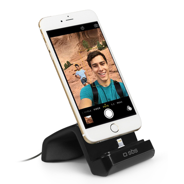 Car holder charger with lightning connector and USB port for iPhone up to 5,5" | SBS