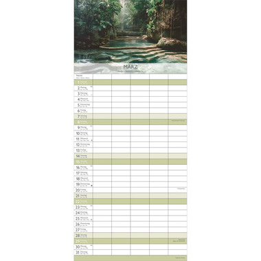 ALPHA EDITION Planific. familial Zen 2026 160199 1M/1P ML 5 colonnes 19.5x45cm