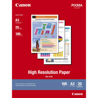 CANON Papier High Resolution A3 HR101NA3 InkJet 110g 20 Blatt