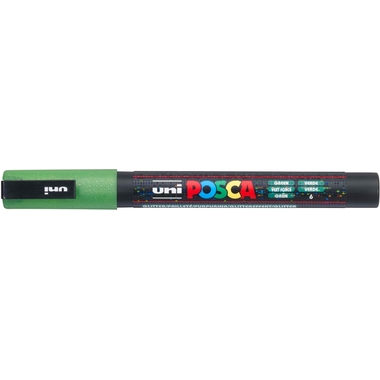 UNI-BALL Posca Marker 0.9-1.3mm PC-3ML GREEN glitzer grün