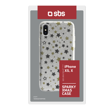 Coque de Noël paillettes pour iPhone XS et iPhone X