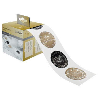 SIGEL Sticker Noël 4.5x5cm CS120 rouleau 200 pcs.