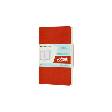 MOLESKINE Cahier 2x 14x1.1x9cm 620503 ligné, coral/marine, 80 p.