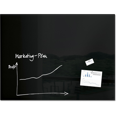 SIGEL Glass Aimantboard GL210 noir 1200x900x15mm