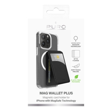 Mag Wallet Plus magnetischer Kartenhalter für iPhone ab 12 | Puro