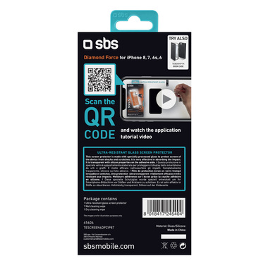 Film de protection en verre tempré de SBS pour iPhone 8, 7, 6s, 6