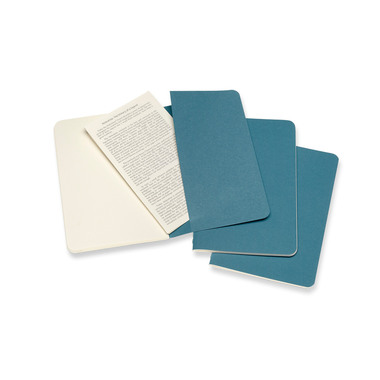 MOLESKINE Notizheft Cahier 3er Set A6 647629612 blau, blanco 64 Blatt
