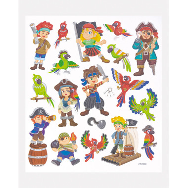 FOLIA Charming-Sticker 18202 Pirates 2 Blatt/45 Stück