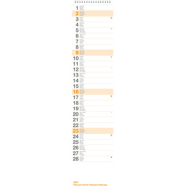 BIELLA Calendario Longus WireO 2027 889019000027U 1M/1P Wire-O ML 12x54.4cm