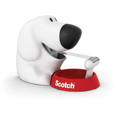 SCOTCH Dispenser Hund weiss C31 inkl.1 Rol.Magic 810 19mmx7.5m