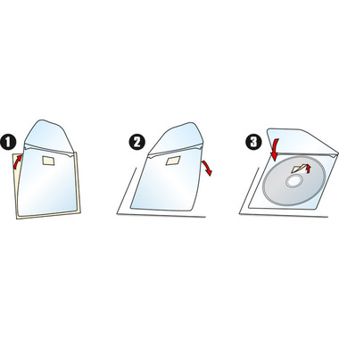 3L Buste per CD/DVD 127x127mm 6832-10 PP autoadesivo 10 pezzi