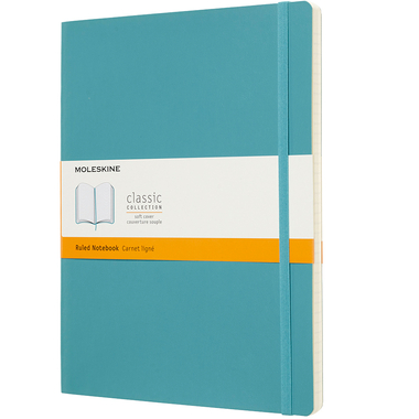MOLESKINE Carnet Classic SC XL 341715543 riff bleu, ligné 192 feuil.