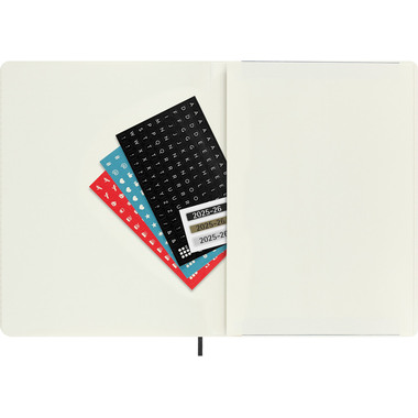MOLESKINE Wochen-Notizkalender 25/26 DSB18WN4Y26 18M liniert SC schwarz 19x25cm
