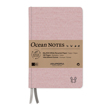 AURORA OCEAN NOTES A5 2396RTR rot, liniert 192 Seiten