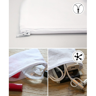 I AM CREATIVE Nescessairebeutel 18x12cm 1212.83 weiss 3 Stück