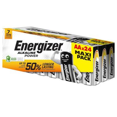 Energizer Battery Alkaline Power AA, 24 pieces