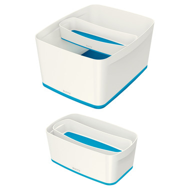 LEITZ MyBox support-coquille 52581036 blanc/bleu