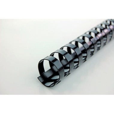 GBC Baguettes de reliure 28mm A4 4028183 noir, 21 anneaux 50 pcs.