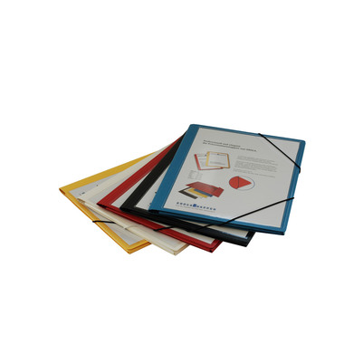 EROLA Gummibandmappe 650my A4 33299S schwarz Press. m. Fronttasche