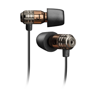 Wire earphones with memory foam pads