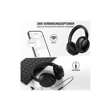 4smarts Over-Ear-Kopfhörer SkyBuds Wave Schwarz