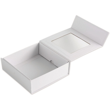 ELCO Box Regalo con grande finestra 82111.10 bianco, 15x15x5cm 5 pezzi