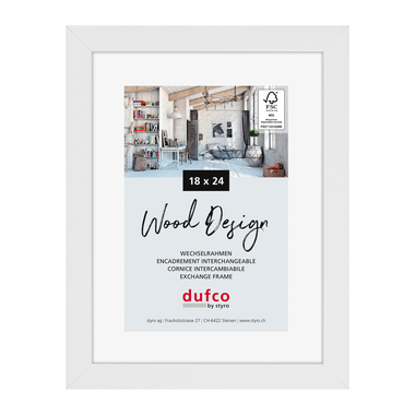 DUFCO Cadre bois 18x24cm 1610.80588 Toronto blanc