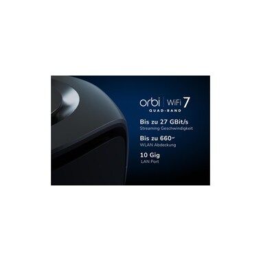 Netgear Sistema Mesh Orbi 970 RBE973SB-100EUS Set da 3, Nero