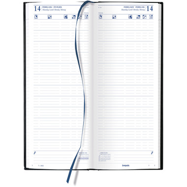 BREPOLS Agenda HORECA Lima 2026 0.104.1255 1T/2S schwarz 14.3x32.5cm
