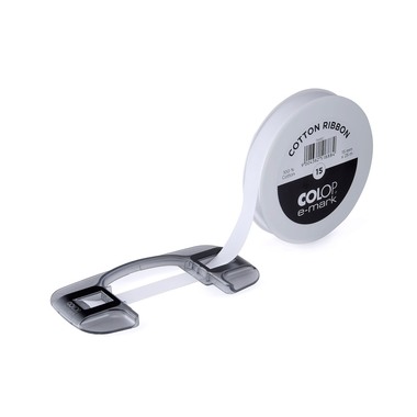 COLOP Baumwollband 15mmx25m 154921 für e-mark, weiss