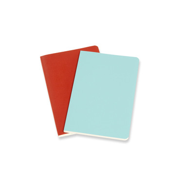 MOLESKINE Cahier 2x 14x1.1x9cm 620503 ligné, coral/marine, 80 p.
