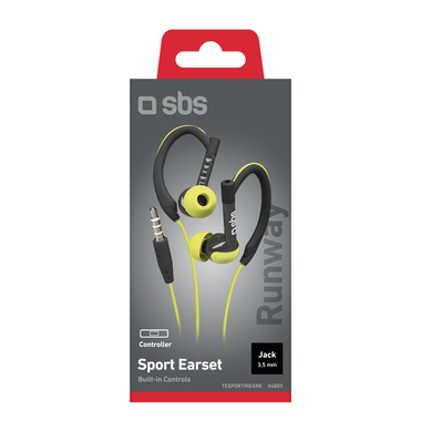 Kopfhörer mit Kabel Stereo In-Ear Runway Sport, 3,5-mm-Buchse mit Mikrofon und Antworttaste