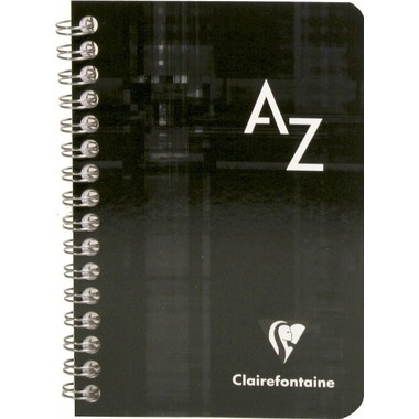 CLAIREFONTAINE Taccuino spirale ass. 9,5x14cm 68599 5mm, A-Z 50 fogli