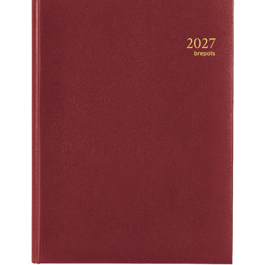 BREPOLS Agenda Timing Lima 2027 0.137.1256 1W/2S bordeaux 17.1x22cm