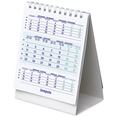 BREPOLS Tischkalender hoch 2027 1.852.9900 3M/1S 10.5x13cm