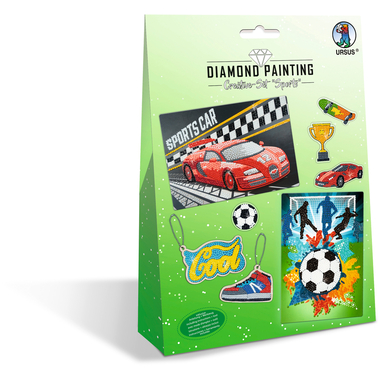 URSUS Diamond Sticker Sports 43510003 2 cartes, 2 pendentifes