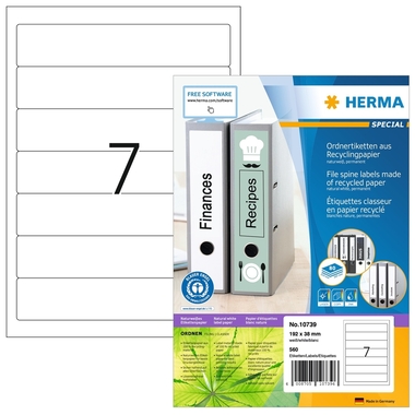 HERMA Etichette 192x38mm 10739 recycling 560 pezzi