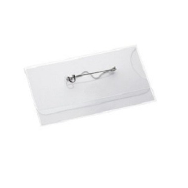 DURABLE Targhetta con spilla 800819 trasp., PVC, 40x75mm 100 pz.