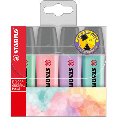 STABILO Textmarker BOSS Pastell 70/4-2 4er Etui