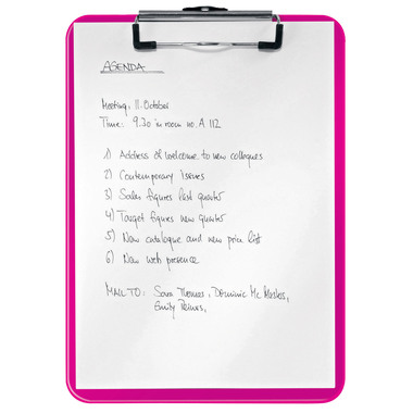 LEITZ Klemmbrett WOW PS A4 39710023 pink